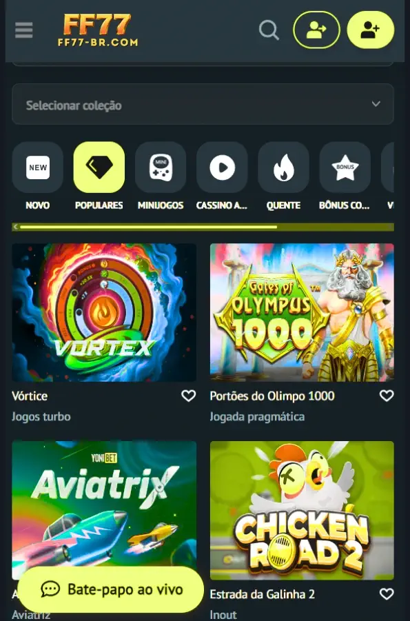 Baixar Aplicativo Oficial FF77